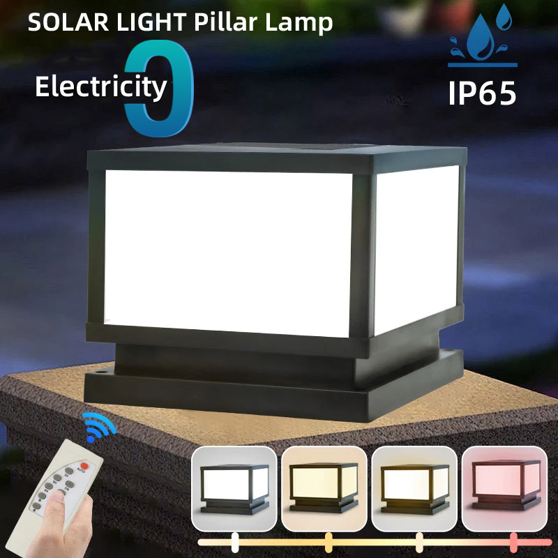 Outdoor Power Tower - Zewnętrzne lampy solarne LED, wodoodporne, słupkowe,