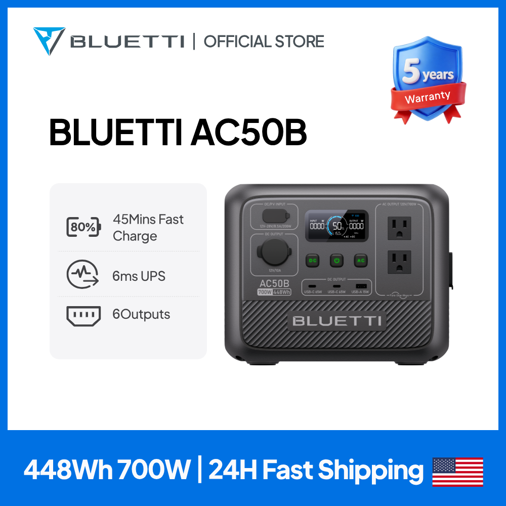 Outdoor Power Tower - BLUETTI AC50B Przenośna Stacja Zasilania 700W