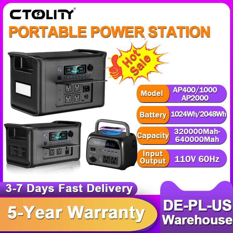 Outdoor Power Tower - Przenośna stacja zasilania CTOLITY 2400W, generator