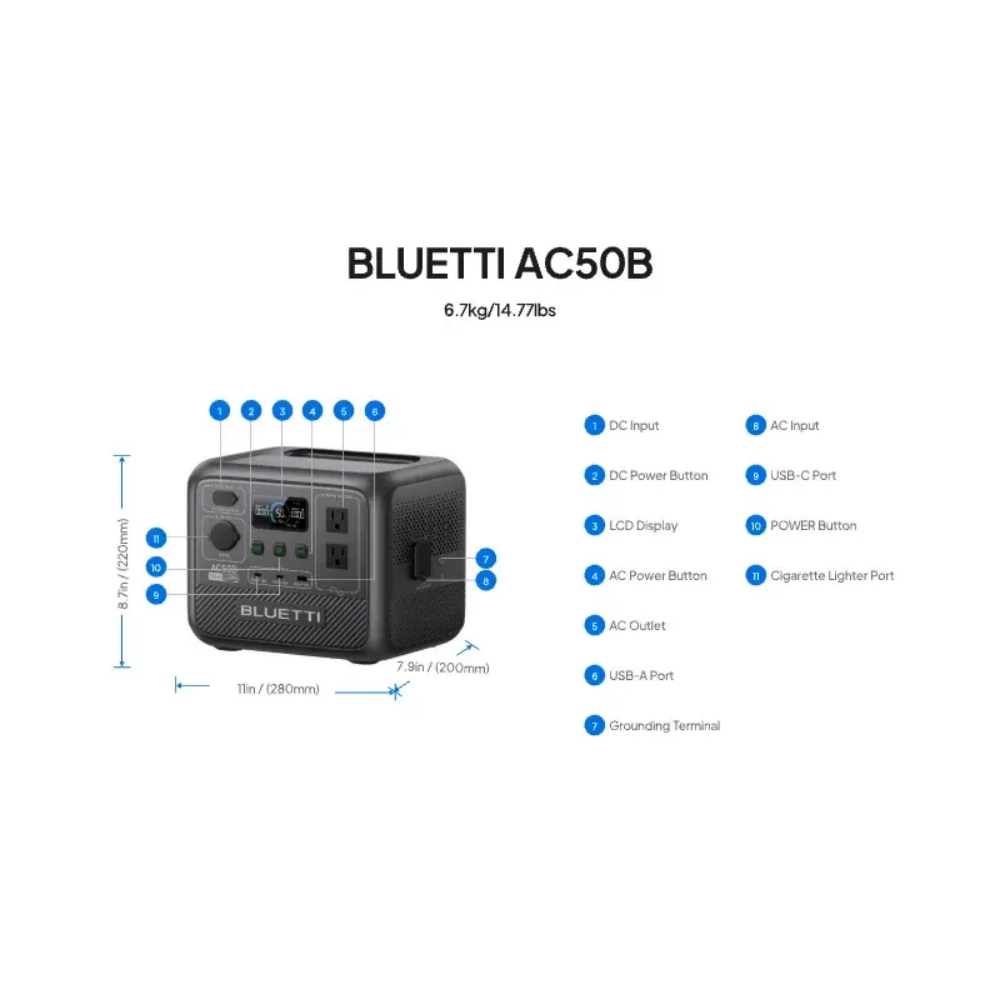 BLUETTI AC50B Przenośna Stacja – Outdoor Power Tower recenzja i cena